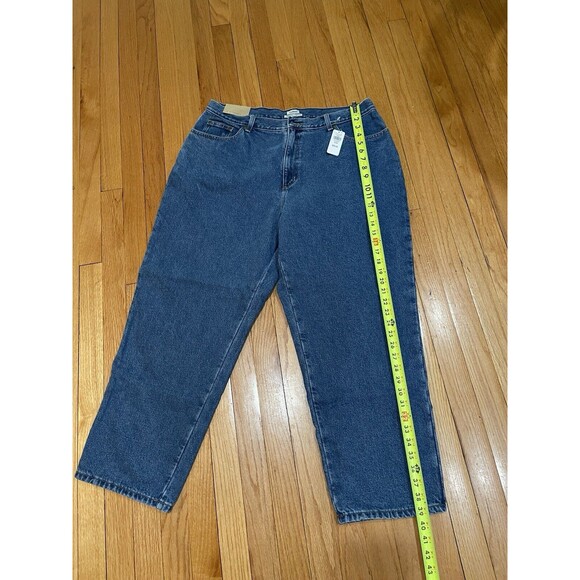 LL Bean Womens Jeans Fleece Lined Size 20 Petite Original Fit Relaxed Blue NEW - Picture 9 of 16